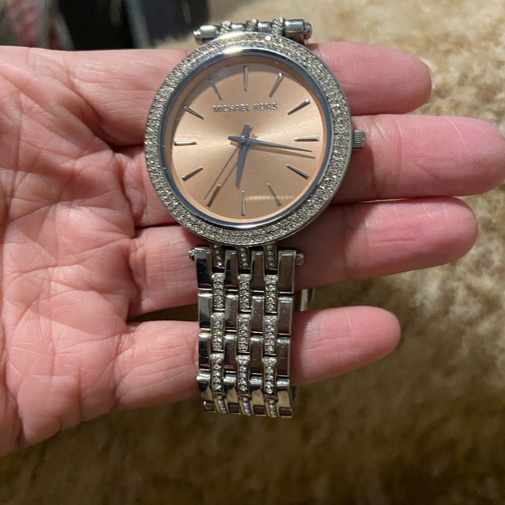 Michael Kors Silver and Gold-Tone Watch